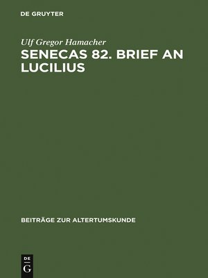 cover image of Senecas 82. Brief an Lucilius